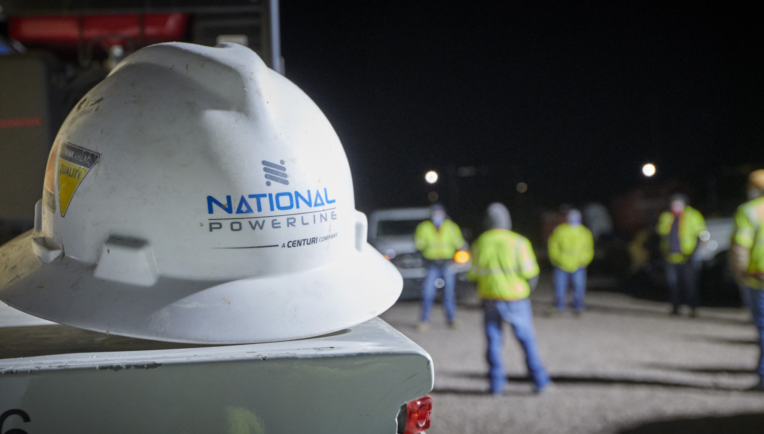 National Powerline logo on a hardhat